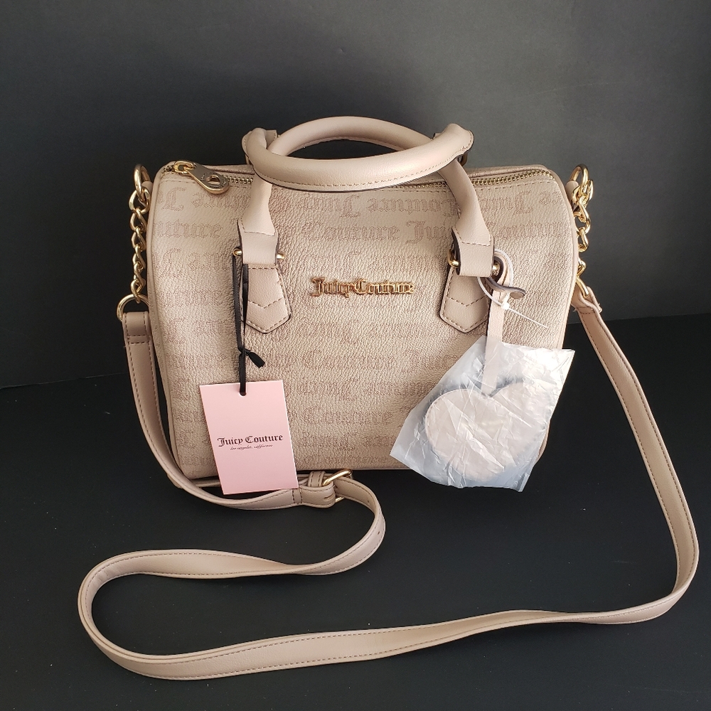 Juicy Couture Bestsellers Fame Satchel Gothic Dots Cafe NWT